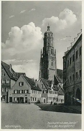 Nördlingen Holzmarkt St. Georgskirche gl1934 122.742