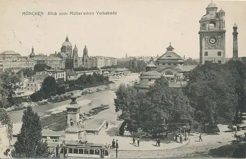 München Blick zum Müller'schen Volksbade gl1912 124.105