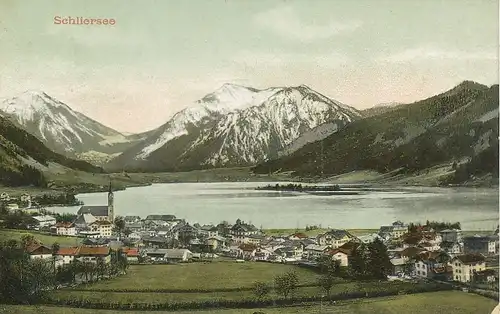 Schliersee mit Brecherspitz gl1906 120.359