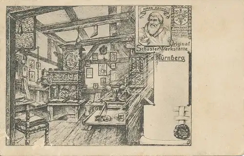 Nürnberg Hans Sachs Schuster Werkstätte ngl 124.594