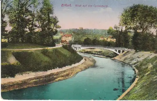 Erfurt Blick auf die Cyriaxburg feldpgl1916 B6658