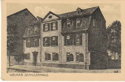 Weimar Schillerhaus Künstlerkarte ngl B6759