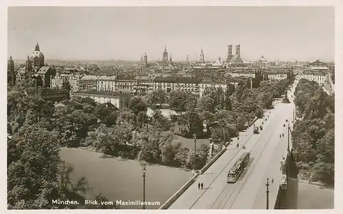 München Blick vom Maximilianeum gl1938 125.554