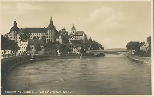 Neuburg Schloss und Donaubrücke gl19? 122.675