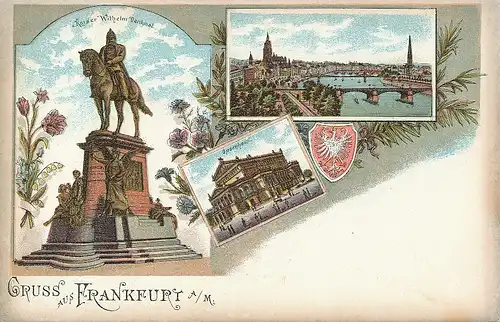 Frankfurt a.M. Litho Oper Denkmal Totale ngl 132.361