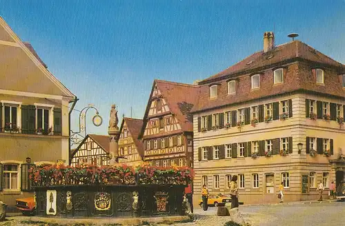 Feuchtwangen Röhrenbrunnen Markt Rathaus ngl 122.394