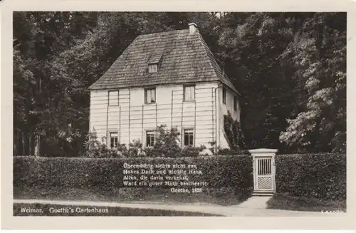 Weimar Goethe Gartenhaus Spruch gl1955 B7560