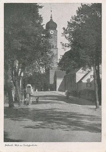 Aichach Blick zur Stadtpfarrkirche ngl 122.809