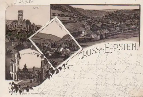 Eppstein Litho Hauptstr. Oelmühle Totale gl1894 95.239