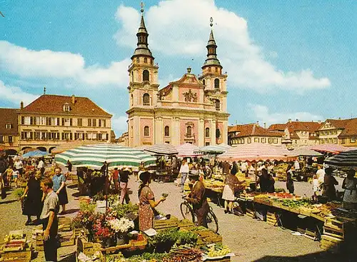 Ludwigsburg Markt mit Ev.Stadtkirche ngl B8592