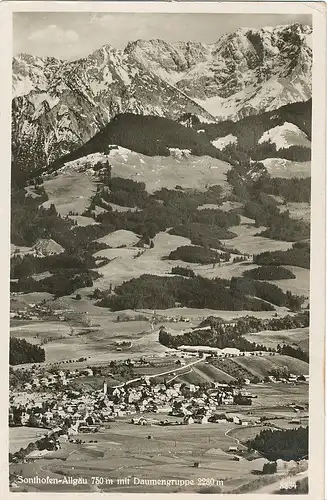 Sonthofen Panorama mit Daumengruppe gl1938 126.184