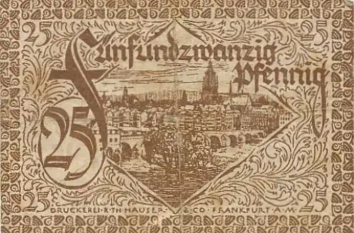Frankfurt a.M. Gutschein über 25 Pfennig 131.880