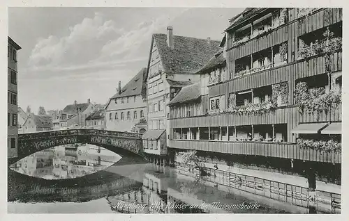 Nürnberg alte Häuser an der Museumsbrücke ngl 124.521