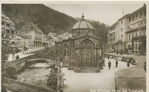 Bad Wildbad Partie mit Trinkhalle gl1932 133.527