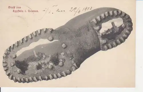 Eppstein Panorama mit Ruine Schuhsohle gl1908 95.240