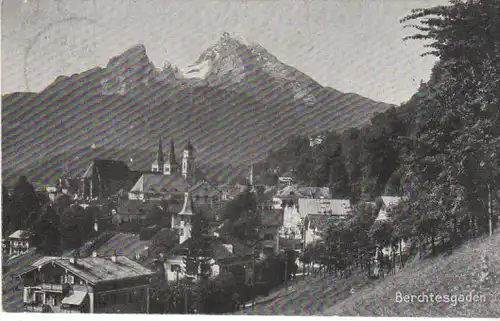 Berchtesgaden Teilansicht gegen Watzmann gl1927 B7258