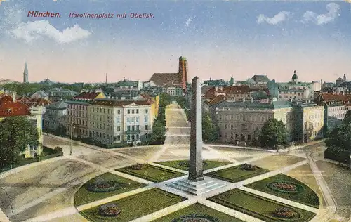 München Karolinenplatz mit Obelisk gl1919 124.290