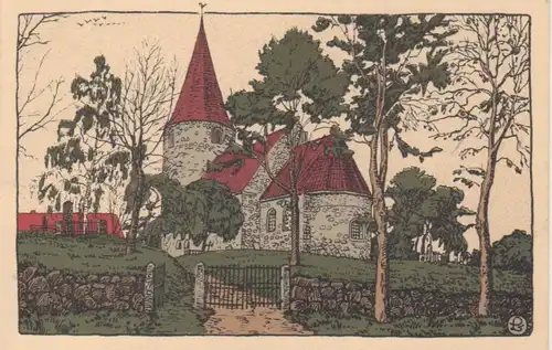 Kirche aus dem 11. Jahrhundert Steindruck ngl 200.029