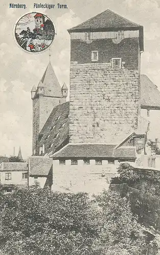 Nürnberg Fünfeckiger Turm feldpgl1916 124.701