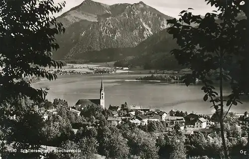 Schliersee mit Brecherspitz gl1957 120.360