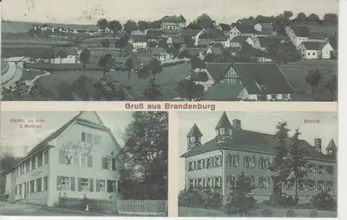 Brandenburg Gasthaus 3 Mohren Panorama gl1917 200.581