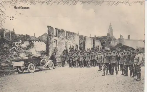 Montfaucon Zerstörte Häuser feldpgl1915 200.855