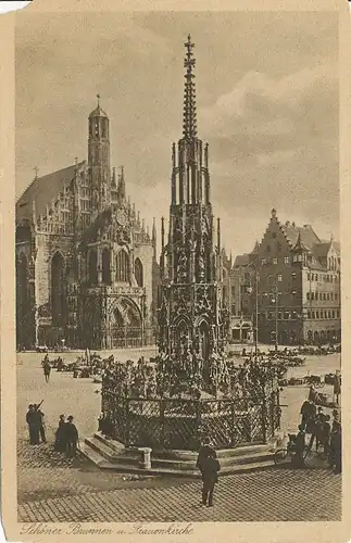 Nürnberg Schöner Brunnen Frauenkirche ngl 124.421