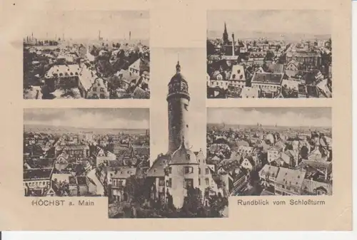 Frankfurt-Höchst Schlossturm Panorama gl1918 98.039