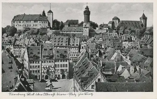 Nürnberg A.-Dürer-Platz Blick zur Burg ngl 124.361