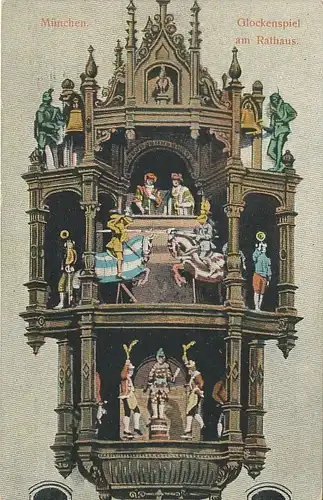 München Glockenspiel am Rathaus gl1916 123.873