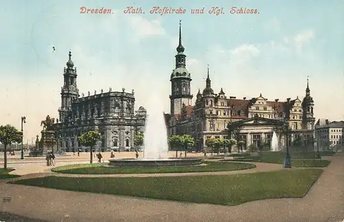 Dresden Kath. Hofkirche und Kgl. Schloss gl1916 127.305