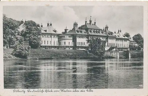 Dresden-Pillnitz Lustschloss und Elbe ngl 127.368