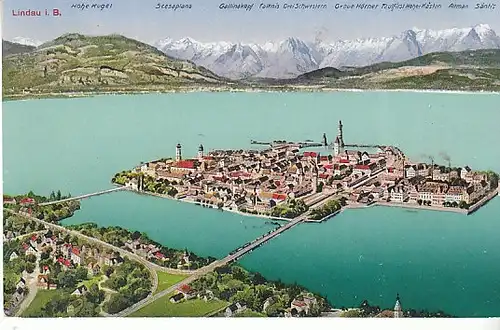 Lindau im Bodensee Vogelschau ngl C0758