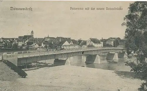 Donauwörth Panorama mit Donaubrücke gl1911 122.669