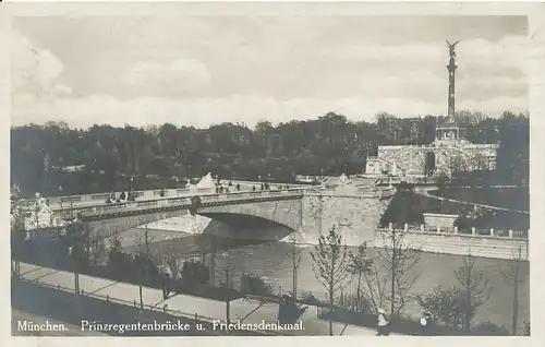 München Brücke und Friedensdenkmal gl1929 124.000