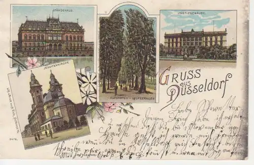 Düsseldorf Litho Justizgeb. Ständehaus gl1898 98.563