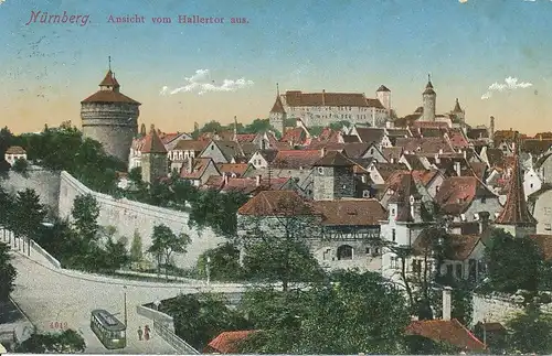 Nürnberg Aussicht vom Hallertor gl1912 124.359