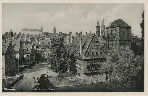 Nürnberg Blick zur Burg ngl 124.369