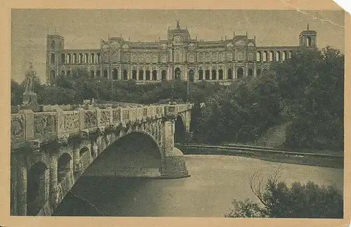 München Maximilianeum und Brücke gl1936 123.933
