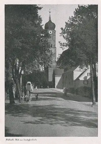 Aichach Blick zur Stadtpfarrkirche ngl 122.796