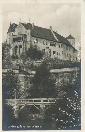 Nürnberg Burg von Westen gesehen gl1928 124.687