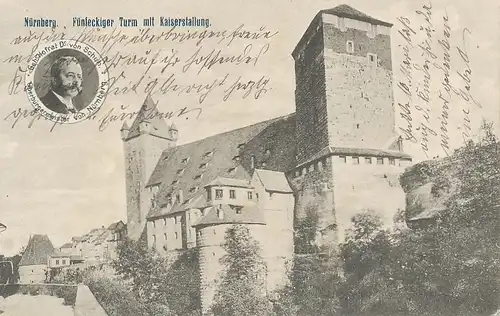 Nürnberg Kaiserstallung Fünfeckiger Turm gl1913 124.717