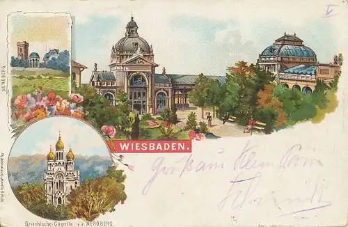 Wiesbaden Griechische Kapelle Neroberg gl1898 130.317