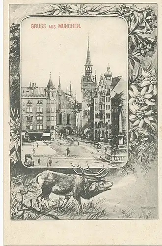 München Marienplatz und Altes Rathaus ngl 124.104