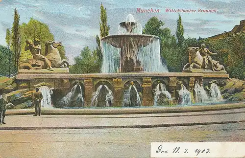 München Wittelsbacher Brunnen gl1907 124.052