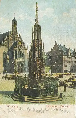 Nürnberg Schöner Brunnen gl1906 124.431