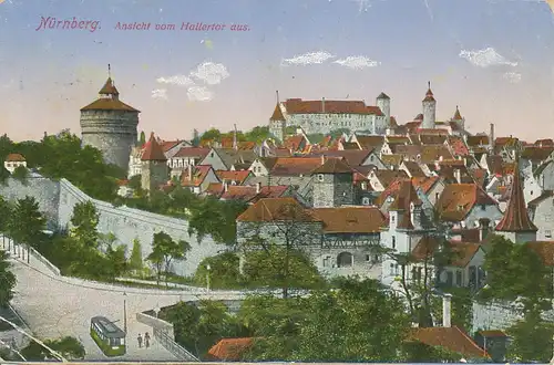 Nürnberg vom Hallertor gesehen feldpgl1915 124.394