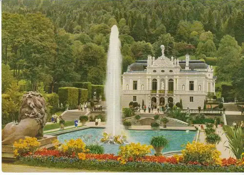 Ettal Schloß Linderhof Fontaine ngl B8269