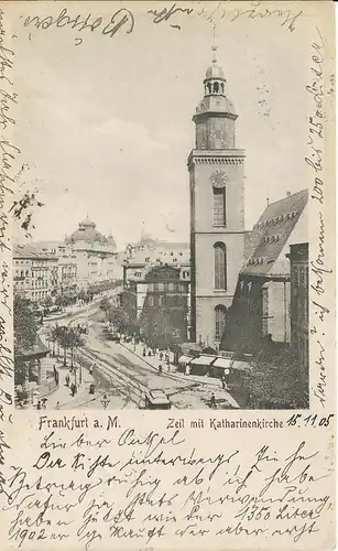 Frankfurt a.M. Zeil mit Katharinenkirche gl1905 131.956