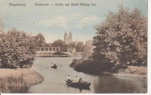 Magdeburg Stadtpark Partie Mittag-See gl1911 95.613